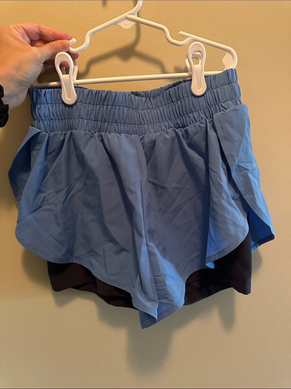 Light Blue Girl’s Athletic Overlay Shorts